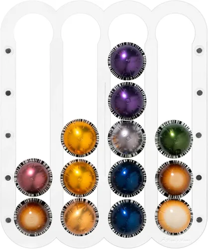 Miniatura 8 de Demi's Home Soporte adhesivo para cápsulas de café Nespresso Vertuo (medición antes de comprar), apto para ser montado en el interior/debajo