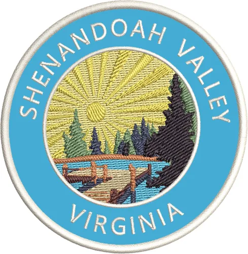 Miniatura 8 de Lake Dock – Shenandoah Valley – Virginia 3.5 pulgadas bordado DIY hierro o coser parches decorativos vacaciones aventura tema novedad apliques Rojo