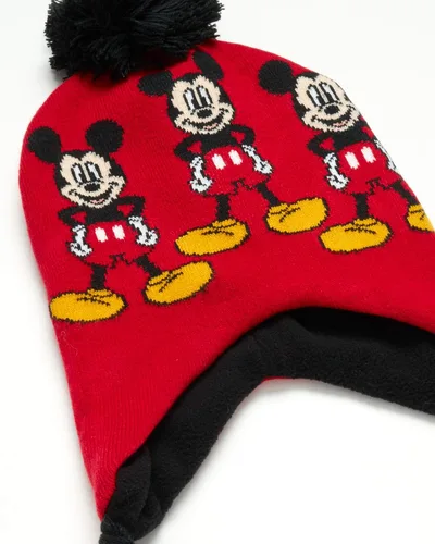 Miniatura 3 de Disney Conjunto de sombrero de invierno de Mickey Mouse y 2 pares de guantes o guantes edad 2-7