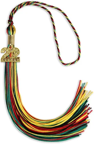 Miniatura 139 de Endea Graduation Borla de doble color con dije dorado (negro/oro brillante, 2022)