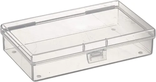Miniatura 5 de Goodma Caja organizadora rectangular de plástico transparente con tapas con bisagras para objetos pequeños y otros proyectos de manualidades