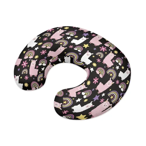Miniatura 2 de Funda de almohada de lactancia de alpaca arcoíris para alimentación con biberón, funda de almohada de lactancia transpirable extraíble para bebé