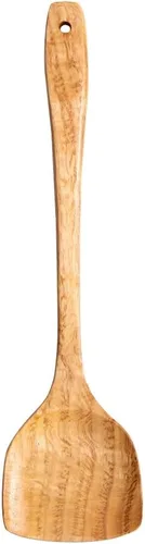Miniatura 8 de Espátula de madera para cocinar, espátula de cocina de mango largo, pala de arroz, espátula antiadherente, cucharas de madera, raspador, cuchara