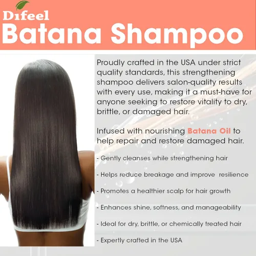 Miniatura 5 de Difeel Batana Shampoo 33.8 onzas - Champú fortalecedor sin sulfato para un cabello más grueso, más suave y manejable