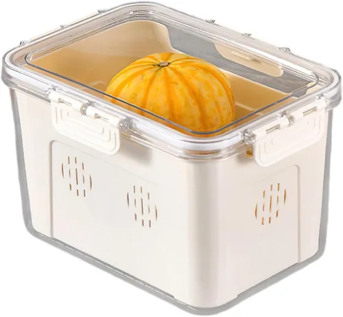 Miniatura 9 de Contenedores organizadores para refrigerador, contenedores de almacenamiento de alimentos con tapas, contenedores de almacenamiento de frutas