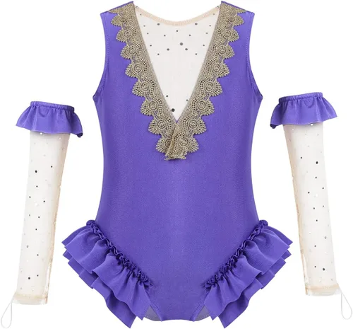 Miniatura 5 de YEAHDOR Disfraz de espectáculo de circo para niñas pequeñas, disfraz de una pieza, leotardo de baile, uniforme de Halloween, traje de Halloween