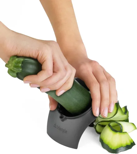 Miniatura 4 de triangle Cortador en espiral sin fin, herramienta compacta de acero inoxidable para cintas de verduras y fideos, apto para lavavajillas