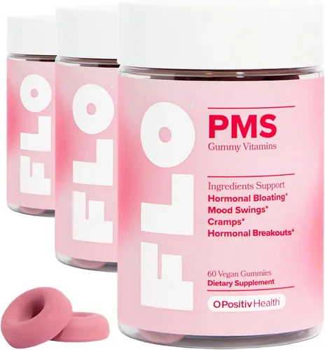 Miniatura 4 de Gomitas O Positiv FLO para SPM de las Mujeres - Alivio Proactivo del SPM - Se enfoca en los brotes hormonales, la hinchazón, los calambres