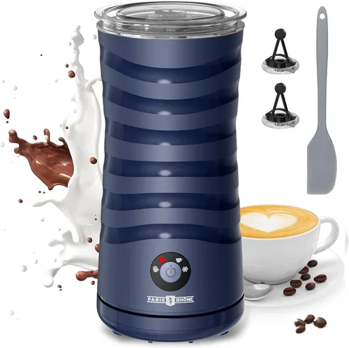 Miniatura 14 de Espumador de leche, vaporizador y espumador de leche 4 en 1 Paris Rhône, calentador de leche de espuma caliente y fría con control de temperatura