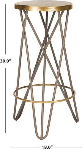 Miniatura 3 de Safavieh Taburete de bar Lorna, Beige/Dorado