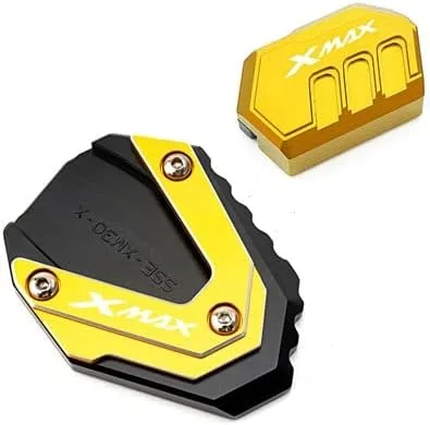Miniatura 21 de KAnduo M para Yamaha Xmax 300 X-MAX 125 250 300 400 motocicletas Kickstand lateral soporte ampliador Pad y soporte soporte soporte columna auxiliar