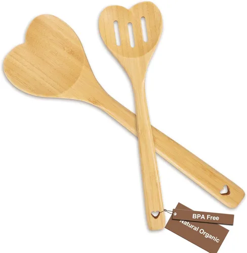 Regalos de cumpleaños para mamá, 2 cucharas de madera con corazón para cocinar, regalos del día de la madre para mamá de hija o hijo, regalo de