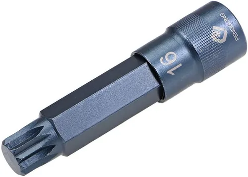 Miniatura 5 de uxcell 1/2" Drive x M12 (0.472 in) Triple Square Spline Bit Socket, brocas de acero S2, enchufes CR-V 4" de longitud (solo para uso manual)