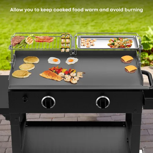 Miniatura 9 de Stanbroil Rejilla de Calentamiento y Bandeja para Parrilla Blackstone de 28" - Parrilla de Cocción Plegable, Accesorios de BBQ Compatibles