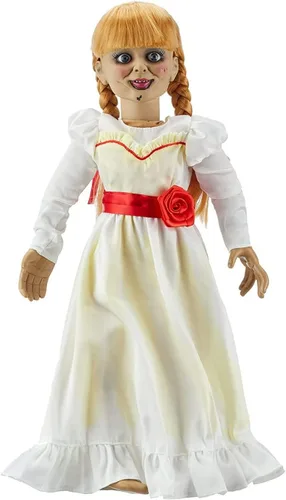 Miniatura 3 de Réplica e muñeca Annabelle, de la marca Mezco, 18 pulgadas.