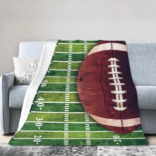 Miniatura 2 de Manta de fútbol suave y cálida para sofá, manta ligera y acogedora para cama y mantas para sala de estar, regalos para niños, 50 x 40 pulgadas