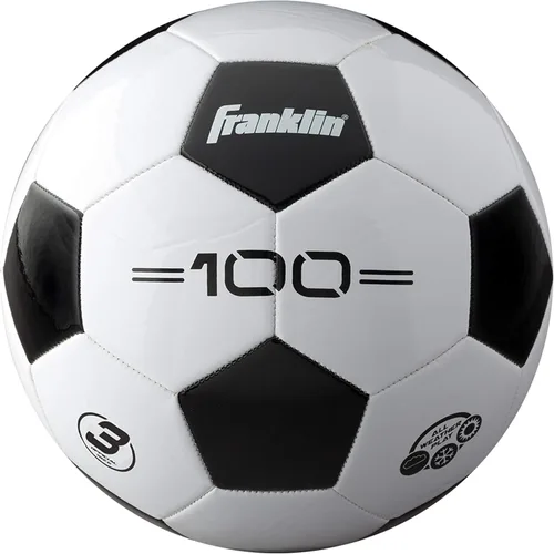 Miniatura 9 de Franklin Sports - Pelotas de fútbol para jóvenes y adultos - Tamaños 3, 4 y 5 - Paquetes individuales y a granel - Negro y blanco