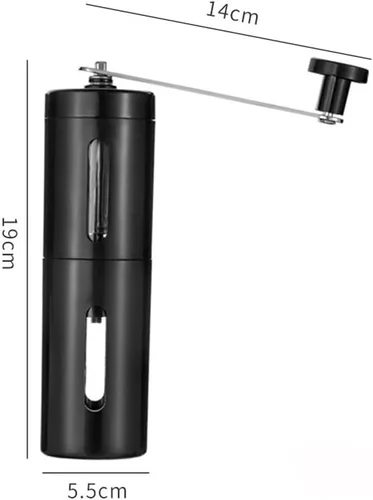 Miniatura 7 de TOEWOE Molinillo de café manual, molinillo de café manual de acero inoxidable, rebabas cónicas de cerámica de ajuste ajustable, molinillo de granos