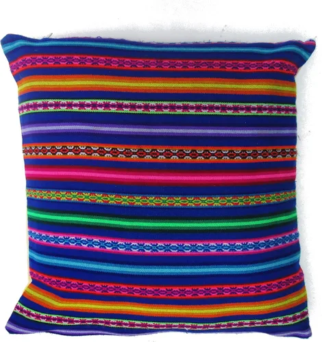 Miniatura 7 de Funda de cojín de tela inca, funda de cojín decorativa de Perú, funda de cojín de algodón estilo peruano para sofá de 18 pulgadas x 18 pulgadas Negro