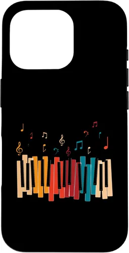 Miniatura 20 de iPhone 11 Pro Notas de Música Teclado Colorido Piano Case
