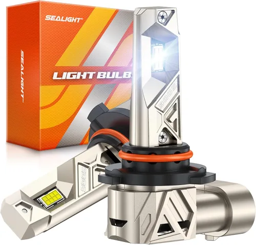 SEALIGHT 9005 LED Bulbs, 96000LM Super Brighter HB3 Fog Bulb, 32x Latest Chips, 9yrs+ Lifespan, 120W 6500K White, 1:1 Size Plug N Play, Anti