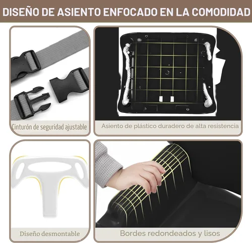 Miniatura 4 de Columpio para niños pequeños con cojín suave, columpio para bebés plegable para interiores y exteriores, fácil de instalar y almacenar para jugar