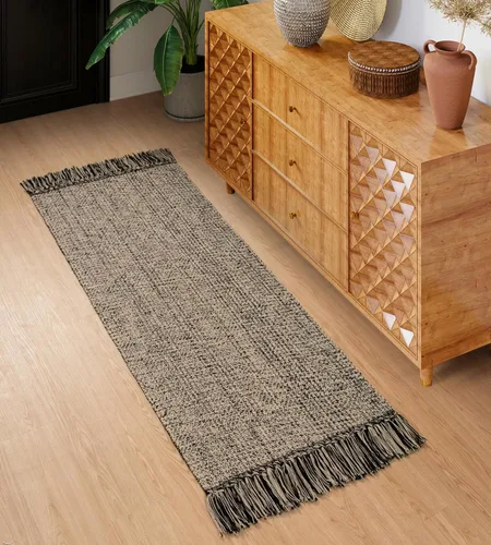 Miniatura 38 de Collive - Tapete de pasillo de cocina, 2 x 4.3 pies, tejido a mano, reversible, lavable, de algodón, color blanco/beige, para baño, pasillo