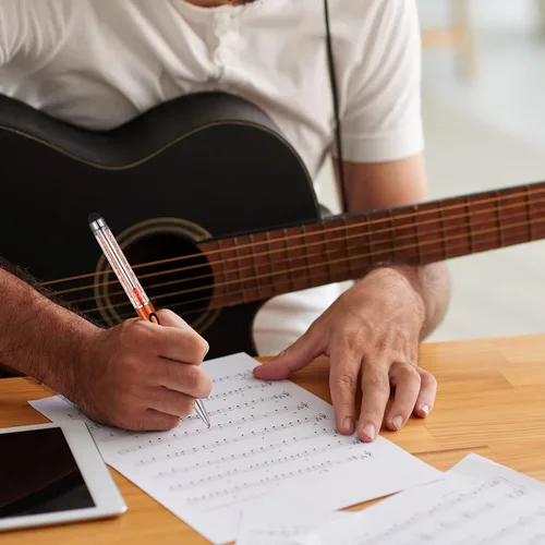 Miniatura 8 de Outus 12 bolígrafos de música 2 en 1, piano para estudiantes, bolígrafo retráctil de cristal para notas musicales, con puntas de lápiz capacitivo