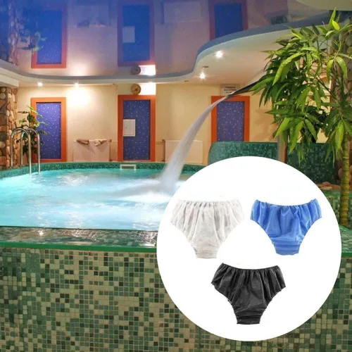 Miniatura 2 de 50 piezas bragas desechables transpirables no tejidos calzoncillos para SPA viaje salón de belleza, Negro, Talla única