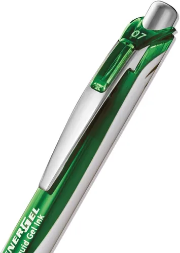 Miniatura 9 de Pentel EnerGel BL77-D - Bolígrafo de tinta de gel con mecanismo de botón (0.014 in, 12 unidades), color verde