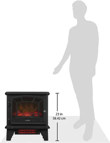 Miniatura 7 de duraflame® Calentador eléctrico infrarrojo de la estufa de la chimenea del cuarzo, canela