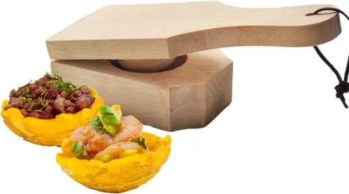 Miniatura 8 de IMUSA BAM-10007 Jumbo Tostonera, Natural - Pataconera de bambú, prensa de plátano, máquina para hacer tortillas y quesadillas, prensa de masa