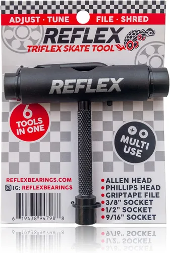 Miniatura 5 de Reflex TriFlex Skate Tool - Accesorio de herramienta portátil multifunción para patineta, longboard y patines