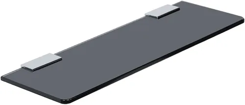 SAYAYO Estantes flotantes de vidrio para baño, estante de vidrio templado para pared de 15 x 5 pulgadas, 1 unidad, color negro negro-1 pieza