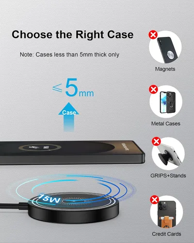 Miniatura 5 de Cargador inalámbrico para Samsung 2 en 1, almohadilla de carga inalámbrica magnética para Samsung Galaxy Watch8 Classic/8/7/6/5/4/3,15W estación