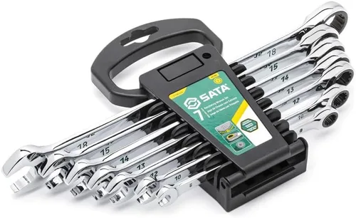 Miniatura 3 de SATA ST08043U - Juego de llaves de trinquete de combinación profesional métricas 120P con accionamiento estriado universal y 120 posiciones