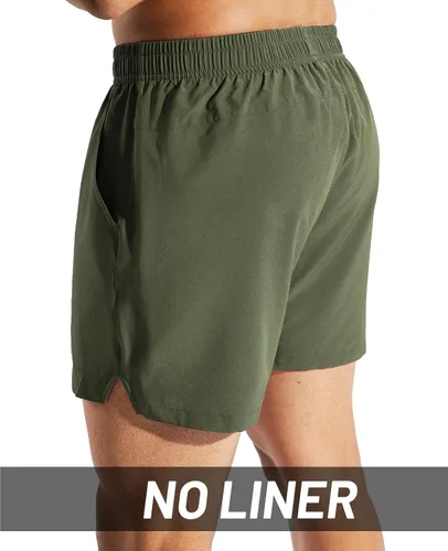 Miniatura 6 de MIER Pantalones cortos deportivos para correr de 5 pulgadas para hombre con bolsillos, de secado rápido, ligeros, pantalones cortos de entrenamiento
