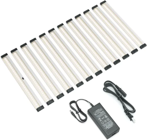 Miniatura 11 de EShine Juego de iluminación LED de bajo clóset, regulable, 4 paneles Onda manual activada - Control de atenuación por aproximación - Brillante