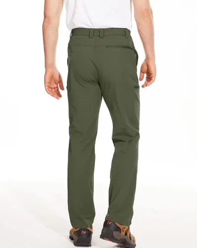 Miniatura 3 de MAGCOMSEN Pantalones de senderismo para hombre, 6 bolsillos, resistentes al agua, tela Ripstop, pantalones de trabajo ligeros de secado rápido