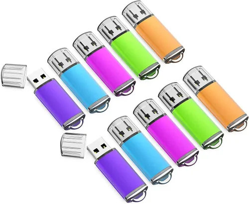 K&ZZ Unidad flash de 32 GB, paquete de 10 unidades USB de 32 GB, unidad USB 32 G, 32 GB, unidad flash USB 3.0, unidades USB con cremallera,