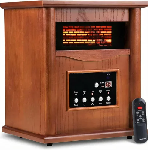 Nordic Hygge Calentador de espacio portátil, calentador infrarrojo eléctrico de 1500 W para uso en interiores, sala de estar, dormitorio, oficina,