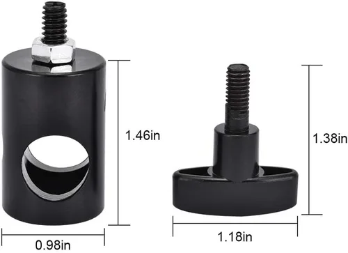 Miniatura 7 de Adaptador de soporte de luz de 4 piezas, adaptador rápido de aluminio convertido con tornillo de 1/4 pulgadas, soporte de montaje DSLR, adaptador