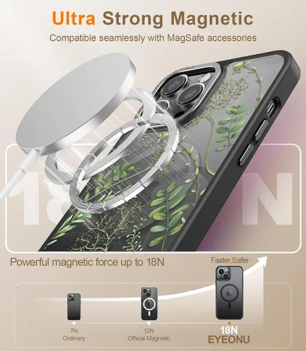 Miniatura 399 de Goodon para iPhone 15 Pro Max con protector de pantalla de privacidad, compatible con Magsafe, funda translúcida mate a prueba de golpes - Linda