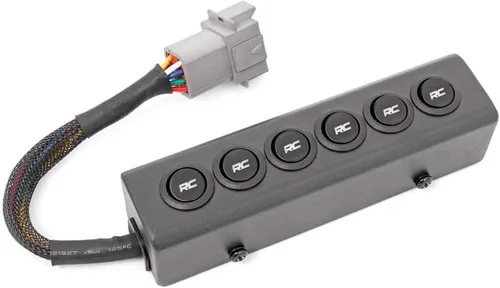 Miniatura 6 de Rough Country MLC-6 - Controlador de luz y accesorio LED universal - Panel de interruptores basculantes de 6 posiciones con bloque de potencia