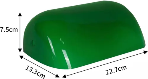 Miniatura 4 de Pantalla clásica de banquero para lámparas de mesa, reemplazo de pantalla de herradura de plástico verde, decoración de arte, decoración