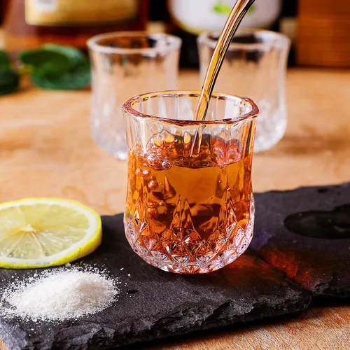 Miniatura 6 de Juego de 24 vasos de chupito pequeños de 1.5 onzas, vasos de chupito clásicos para whisky, vodka, tequila, jerez, brandy, cordial, mini vasos