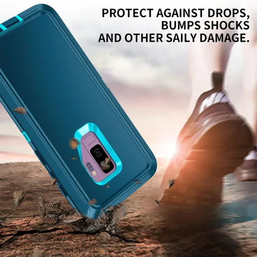 Miniatura 2 de Funda para Galaxy S9, resistente a prueba de golpes, a prueba de polvo/caídas, 3 capas, protección de cuerpo completo, funda resistente para Galaxy