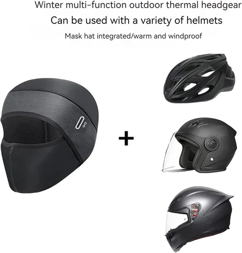 Miniatura 7 de Capucha de ciclismo con protección facial de seda de hielo, Gorros para El Frio para hombres, máscara facial de ciclismo para montar en moto