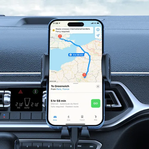 Miniatura 6 de Soporte de Teléfono para Coche con Montaje, Rotación de 360° Soporte de Teléfono Ajustable para Vehículo con Clip de Gancho de Metal, Soporte