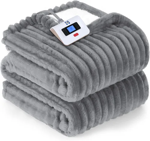 Miniatura 19 de Sealy - Manta eléctrica térmica con funda, manta térmica de 50 x 60 pulgadas, 6 niveles de calor y protección contra sobrecalentamiento con apagado